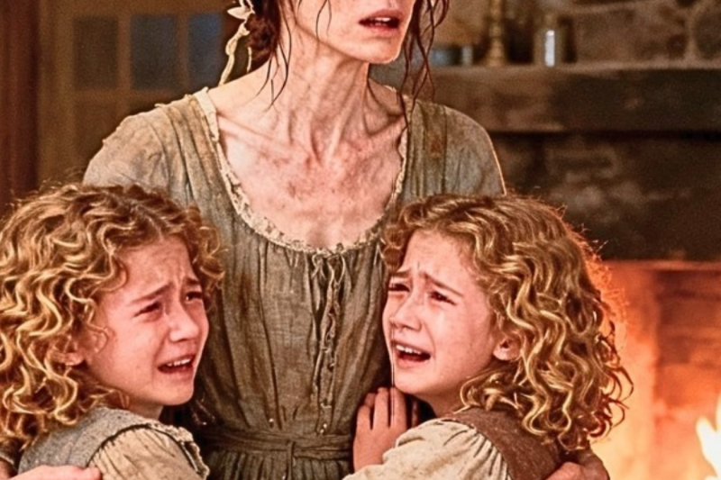 Papa, Don’t Leave Her Behind! — The Twins Begged as the Cowboy Chose the Widow No One Wanted