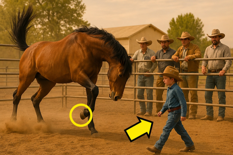 NOT EVEN THE BEST COWBOY COULD TOUCH THIS WILD HORSE… UNTIL THIS KID SHOWED UP