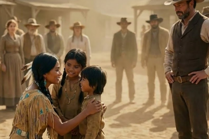 An Apache Mother Was Left Alone With Two Kids… Then a Cowboy Changed Their Fate.