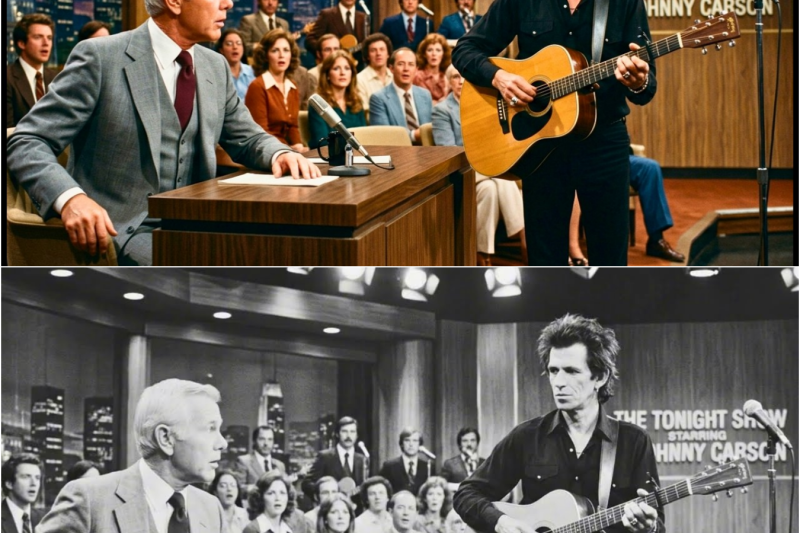 Keith Richards heard Carson’s joke from backstage — grabbed a guitar — Carson apologized on live TV