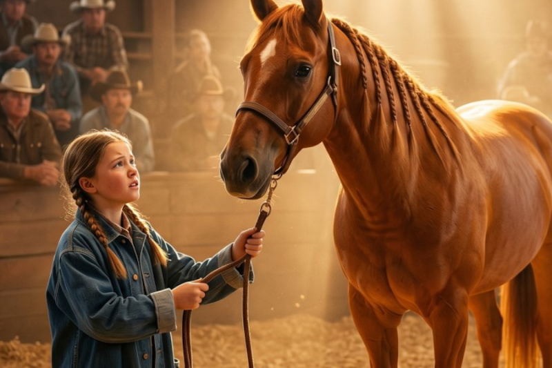 John Wayne Saw A Girl Lead Her Father’s Horse To Auction In Montana 1957 — Then He Raised His Hand