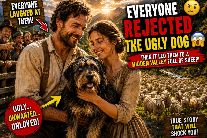They kept the ugly dog and it found a hidden valley of wild sheep.