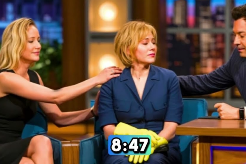 Jimmy Fallon STUNNED When Jennifer Lawrence Suddenly Stops Interview After Seeing This