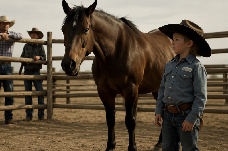 MY RANCH IS YOURS IF YOU TOUCH THIS HORSE… THE FARMER LAUGHED… BUT THE HUMBLE BOY SILENCED HIM