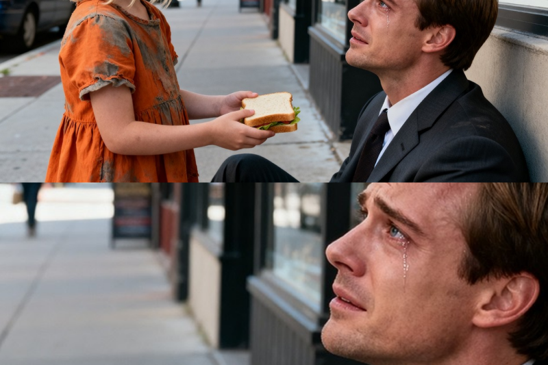 Poor Girl Gives Her Only Food to a Crying Millionaire — The Truth Breaks Him…