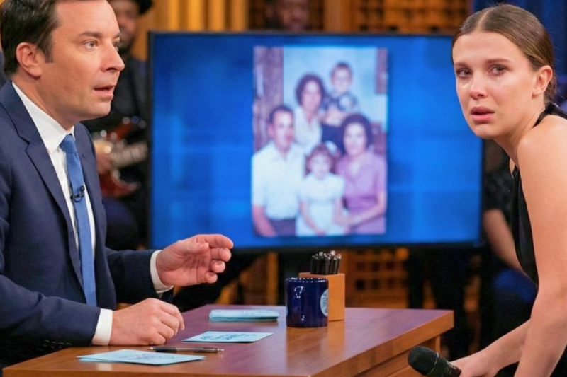 Jimmy Fallon SHOCKED When Millie Bobby Brown Suddenly Walks Off Stage After Seeing This Photo