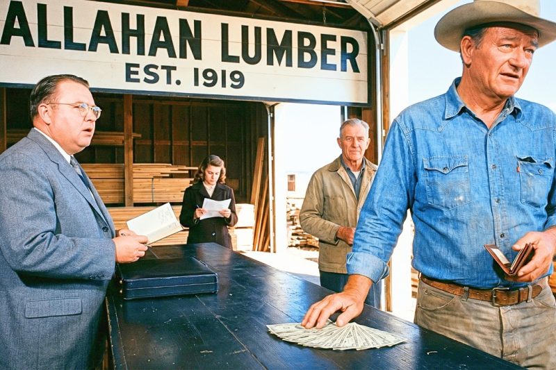 John Wayne watched a family lose their sawmill in Wyoming in 1961, and then he went in.