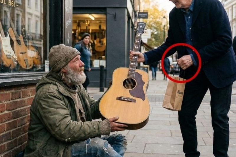 Paul McCartney Bought HOMELESS Man a Guitar—What Happened Next Made Entire Street CRY