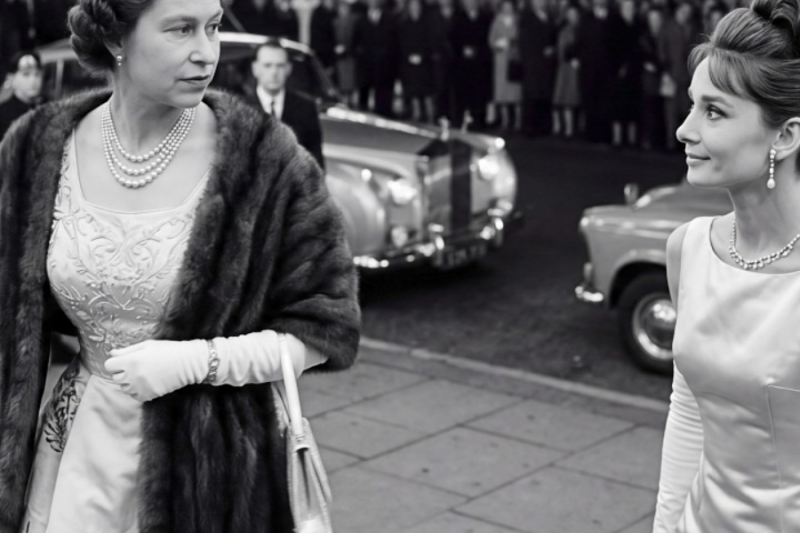 Queen Elizabeth STARED at Audrey Hepburn for 3 Minutes on the Red Carpet — Then Nobody Spoke