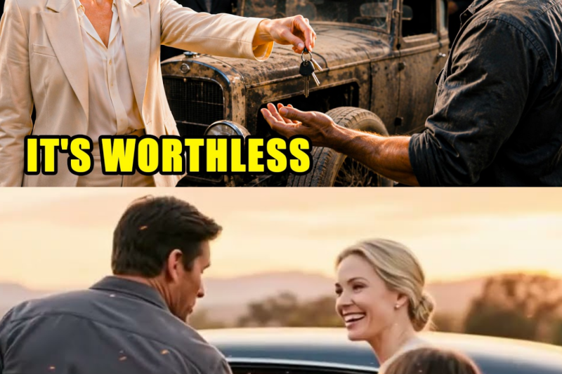 A Billionaire Heiress Gave a Single Dad Her Late Father’s Rusty Car as a Joke—It Was Worth $9M
