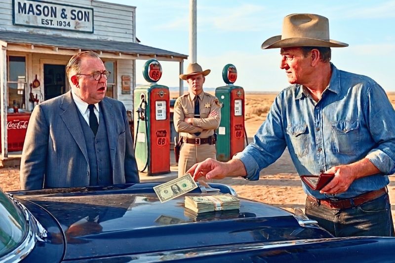 John Wayne Saw A Sheriff Padlock A Family’s Gas Station On Route 66 In 1959 — Then He Paid Cash