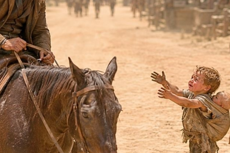 “Please Don’t Go…” He Held Onto the Cowboy — And the Cowboy Made a Life-Changing Choice