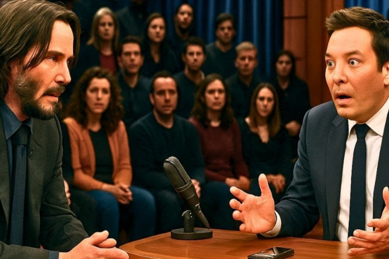 Jimmy Fallon FROZEN When Keanu Reeves Suddenly Stops Interview After Hearing This Recording