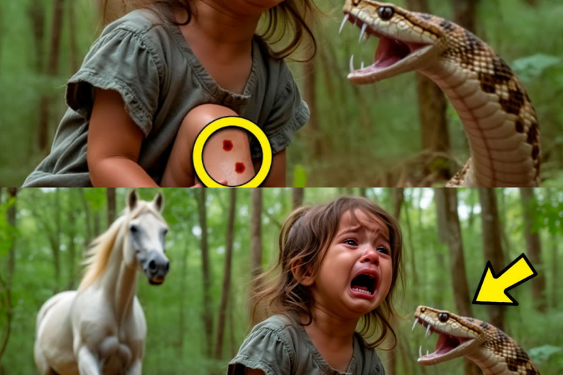 RICH MAN ABANDONS DAUGHTER BITTEN BY VENOMOUS SNAKE, but what the HORSE does next…