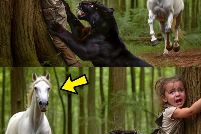 RICH MAN ABANDONS DAUGHTER to be DEVOURED by BLACK PANTHER, but the HORSE saw everything and…