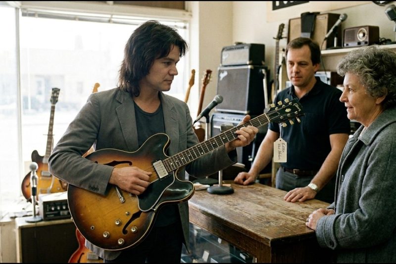 A Pawn Shop Offered Her $40 For Her Husband’s Guitar — Eddie Van Halen Was Standing 6 Feet Away