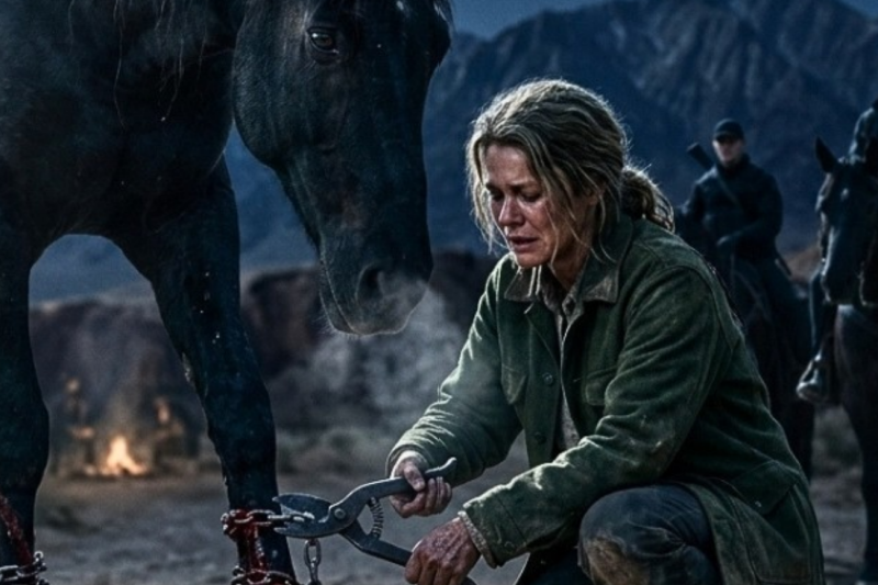 The Widow Removed the Chains From a Wild Black Horse, By Sunrise, Strange Riders Appeared