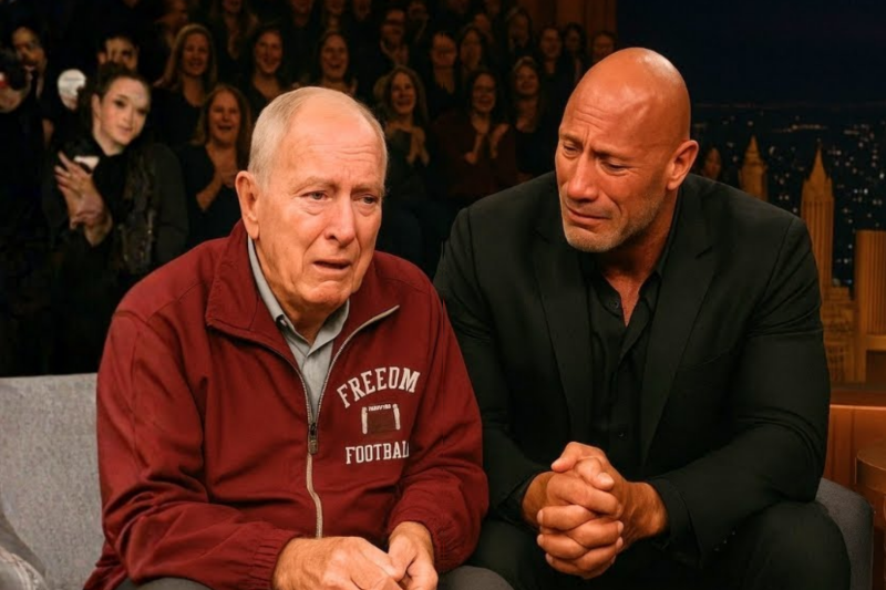 Jimmy Fallon’s Studio Falls Silent When Dwayne Johnson Hears His Coach’s Whistle Again!