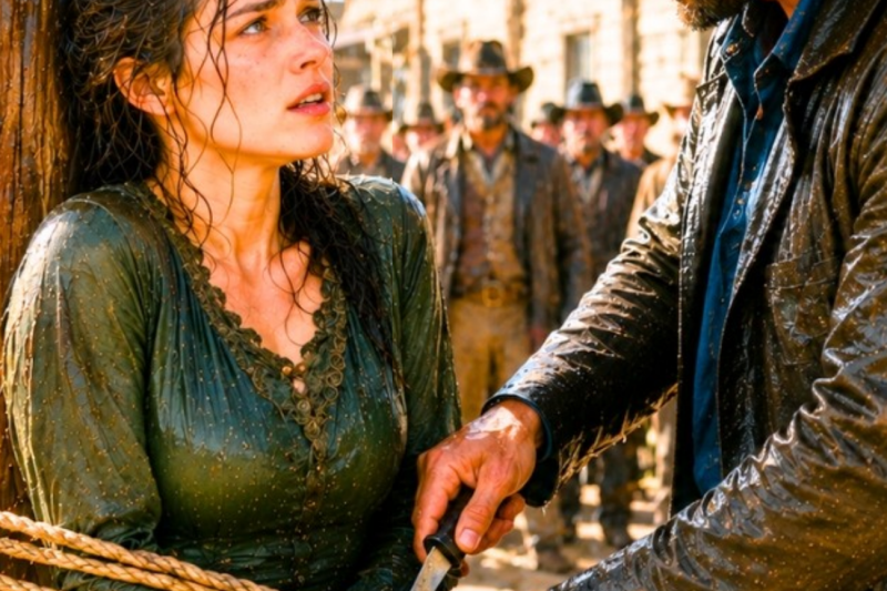 She Was Chained to the Post in the Rain, The Cowboy Cut the Rope and Said “You’re Free Now”