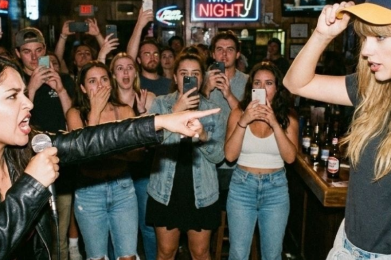 Girl challenged stranger to sing Taylor Swift at karaoke — had NO IDEA Taylor was behind her