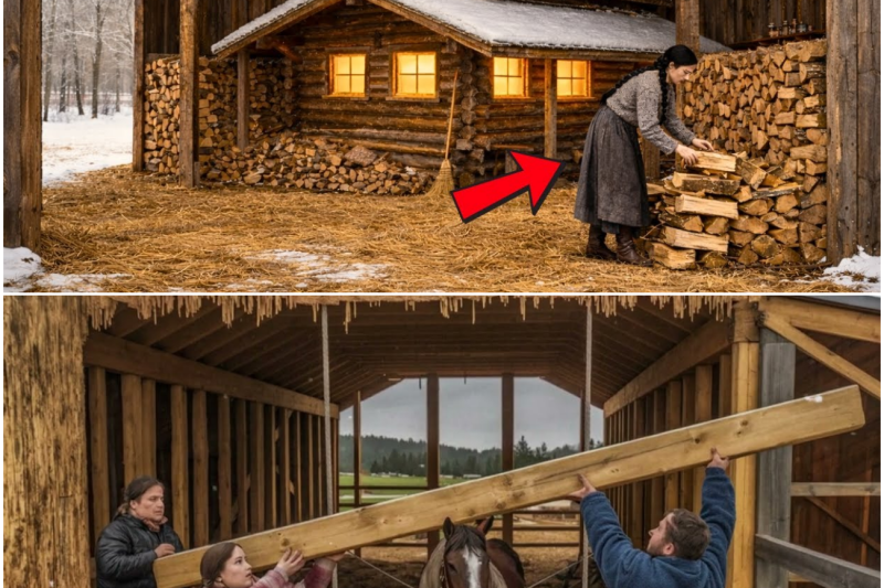 Neighbors Laughed When She Built a Barn Around Her House — Until Her Firewood Stayed Dry All Winter