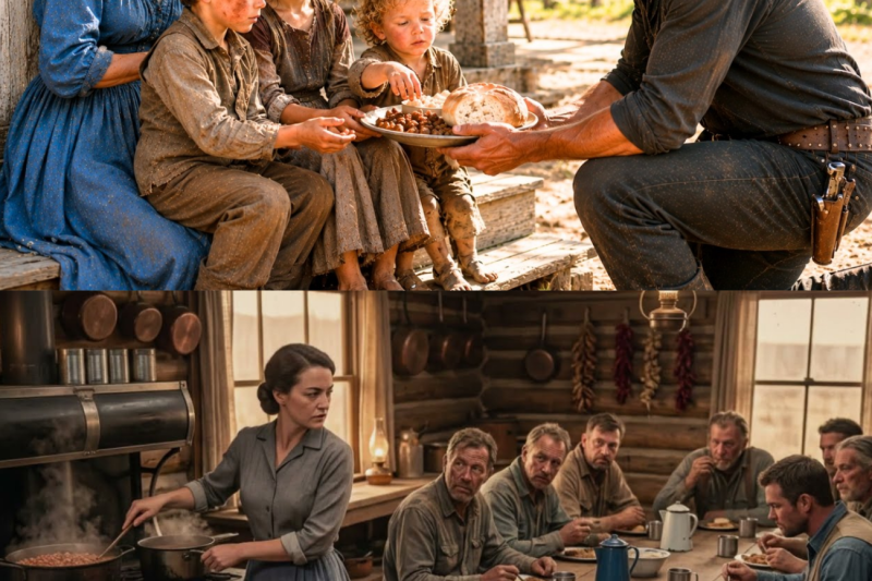 Starving Widow Said “Feed My Children First” — The Rancher Fed All of Them and Stayed