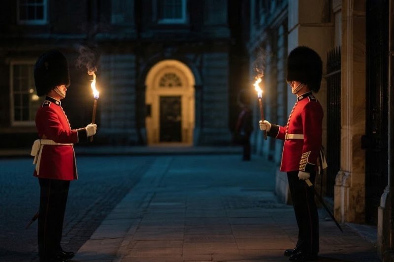 How the British Royal Guard’s torchlight check of a dark courtyard actually works | Emotional Story