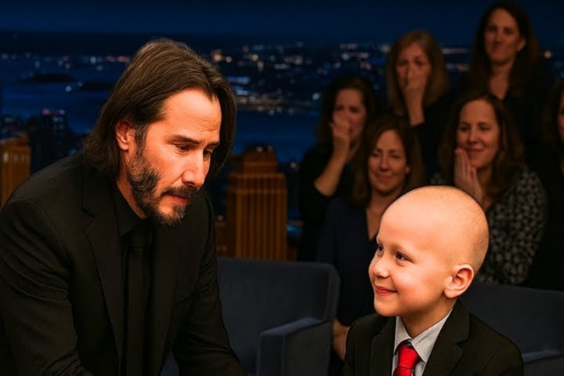 Jimmy Fallon Frozen When Keanu Reeves Meets Little John Wick Fan!