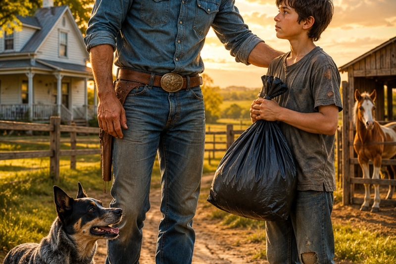 “Please Don’t Leave Him Here” — The Cowboy Stepped Forward and Changed the Boy’s Fate