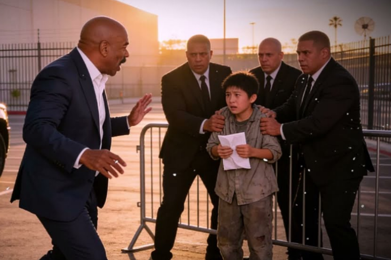 Steve Harvey Outraged After Security Stops Homeless Boy From Giving Him a Special Gift