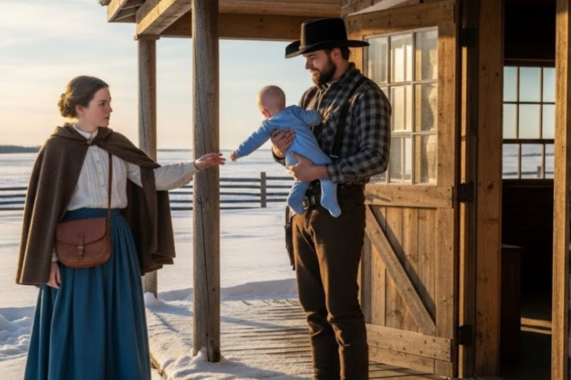 She Knocked With Full Breasts After His Woman Died — The Rancher Sat Alone With a Hungry Child.