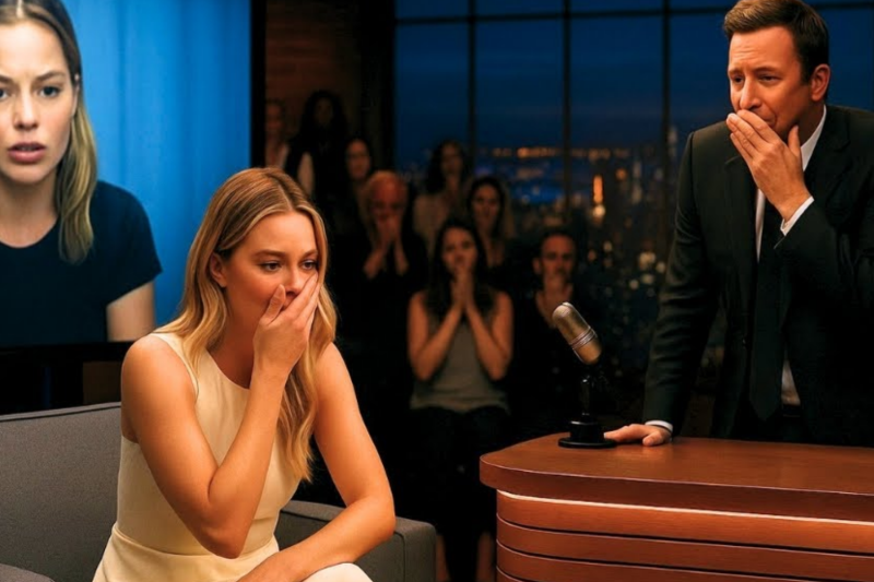 Jimmy Fallon Stunned When Margot Robbie Sees a Message from Her 17-Year-Old Self