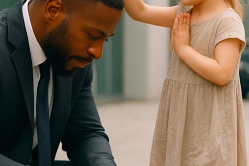 BEND DOWN SO I CAN PRAY FOR YOU… THE LITTLE GIRL SAID TO THE CRYING MAN
