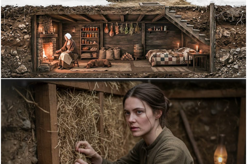 Expelled Before Winter, She Built an Underground Cabin Beneath Her Barn