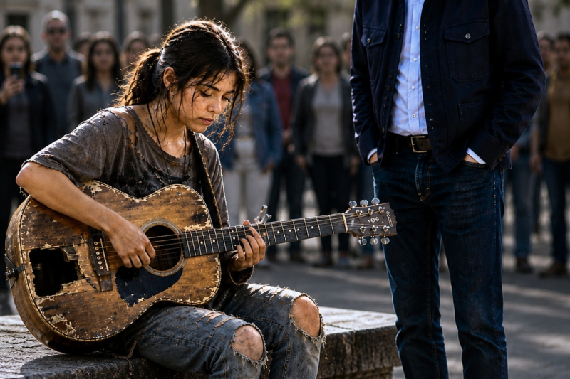 Poor Teen Girl Played The Beatles’ Most Famous Song on Broken Guitar — Paul McCartney Froze!