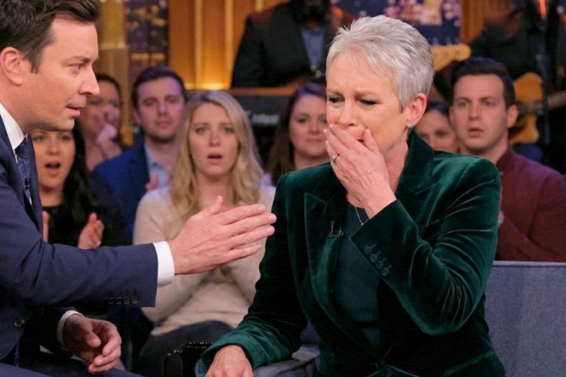 Jimmy Fallon STUNNED When Jamie Lee Curtis Suddenly Breaks Down After Hearing This Sound