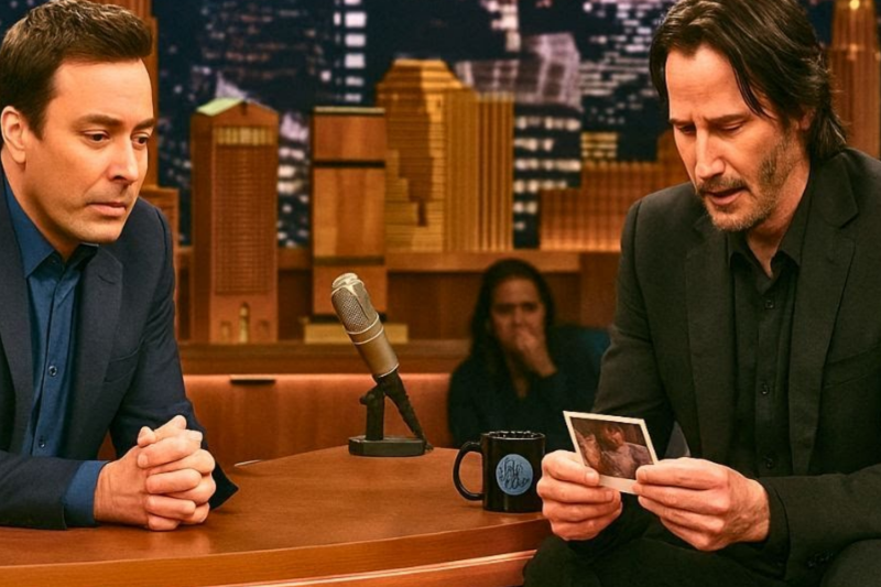 Jimmy Fallon FROZEN When Keanu Reeves Suddenly Stops Interview After Seeing This Photo