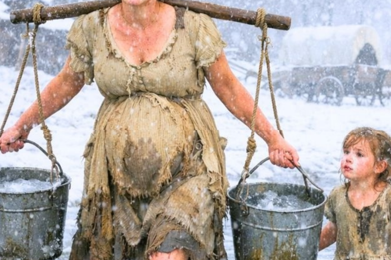 Barefoot in a Blizzard, She Carried Water for Her Family — Until the Rancher Changed Her Fate
