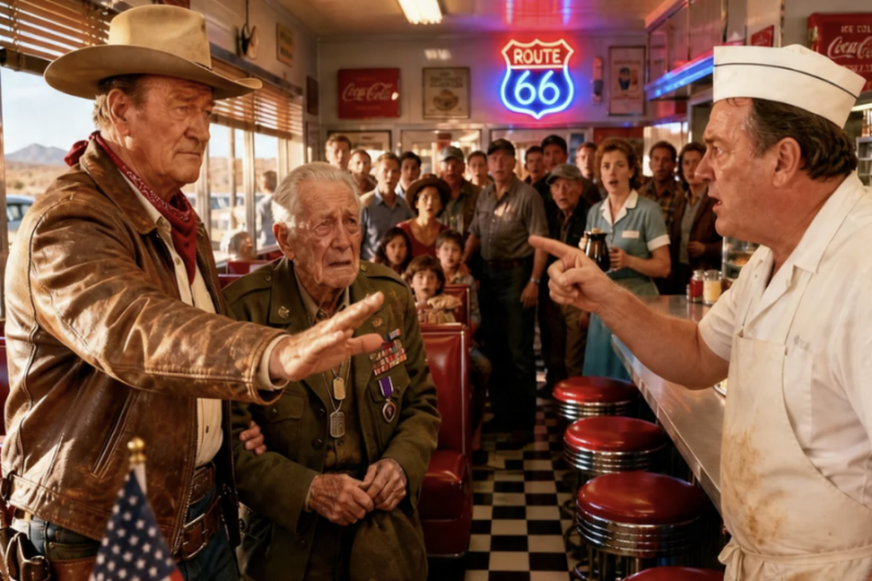 A Diner Owner Called a Limping Veteran a Tramp on Route 66, 1959 —Then John Wayne Stood Up