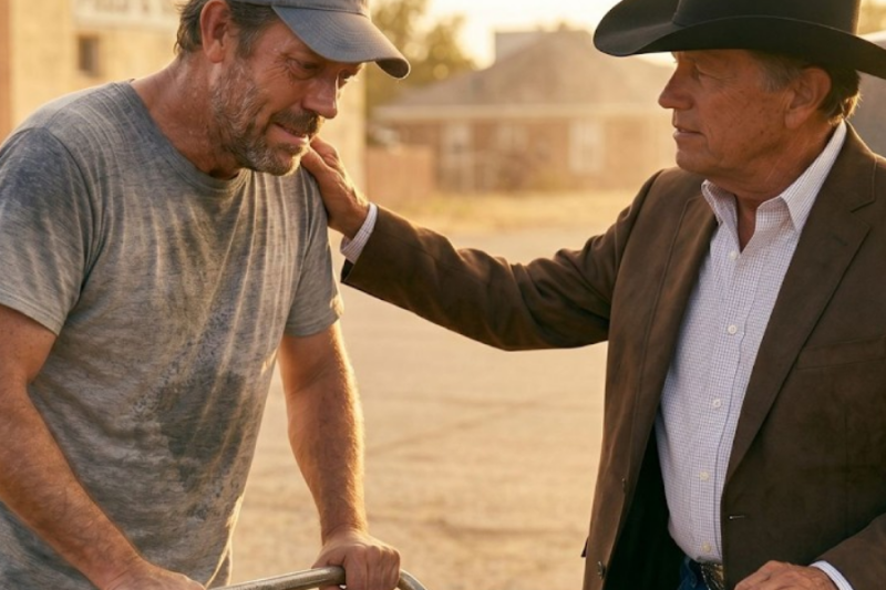 The ice cream vendor was about to give up on everything — when George Strait stopped his car, got…