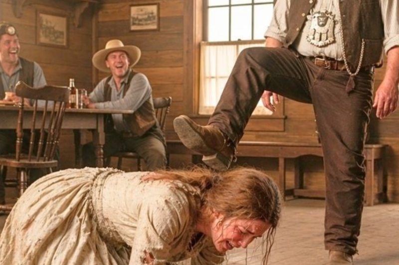 “Someone Help Me…” She Was Shamed On The Saloon Floor — Until A Cowboy Ended It All