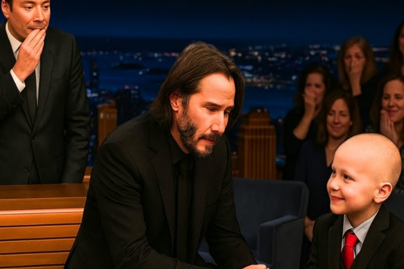 Jimmy Fallon Frozen When Keanu Reeves Meets Little John Wick Fan!