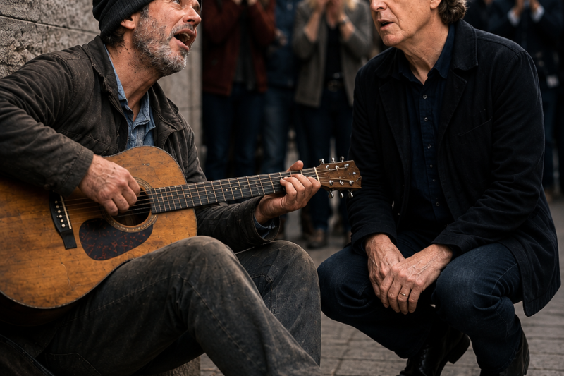 Paul McCartney Saw Homeless Man Playing “Hey Jude” for Coins — What He Did Next Left Everyone Tears
