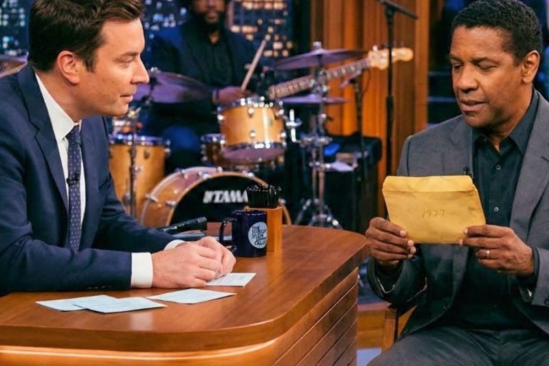 Denzel Washington Pulled a Letter From His Pocket on Fallon — It Was Written in 1977