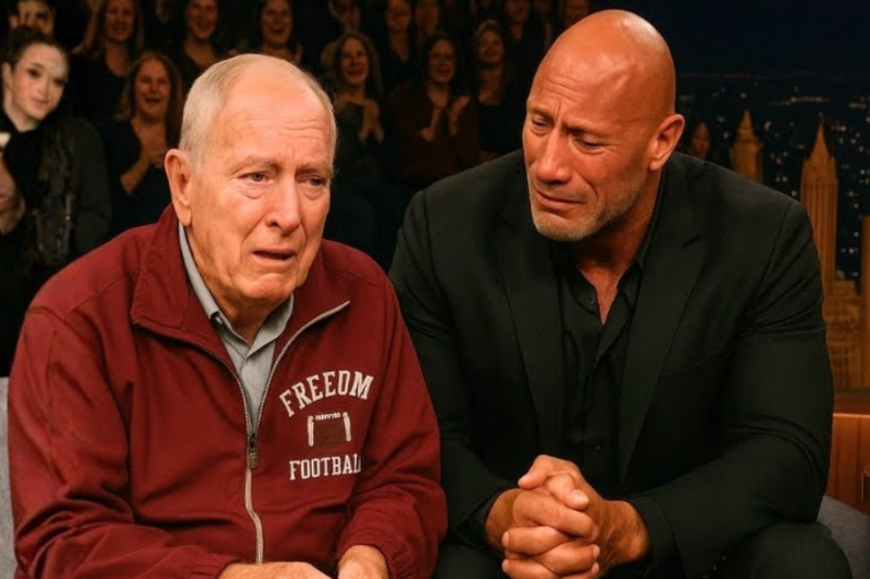 Jimmy Fallon’s Studio Falls Silent When Dwayne Johnson Hears His Coach’s Whistle Again!