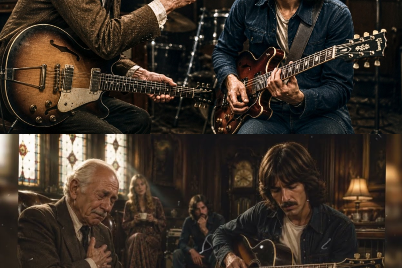 82 Year Old Guitar Legend BET George Harrison He Couldn’t Play This Riff — 5 Minutes Later He Was..