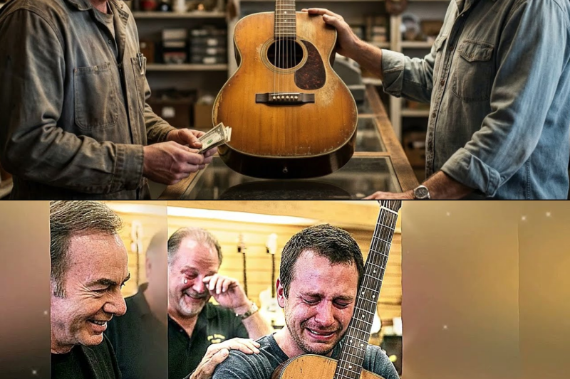Neil Diamond saw a father crying over a guitar — What he did next shocked the town!