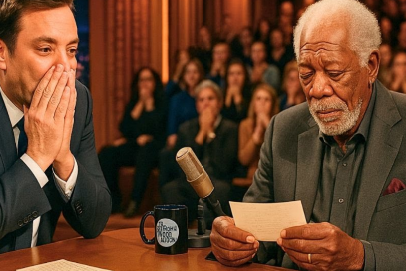 Jimmy Fallon SPEECHLESS When Morgan Freeman Suddenly Stops Interview After Reading This Note