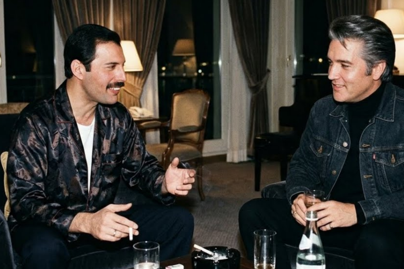 Freddie Mercury Secretly Met Elvis Presley 4 Months Before His Death — The Untold Story