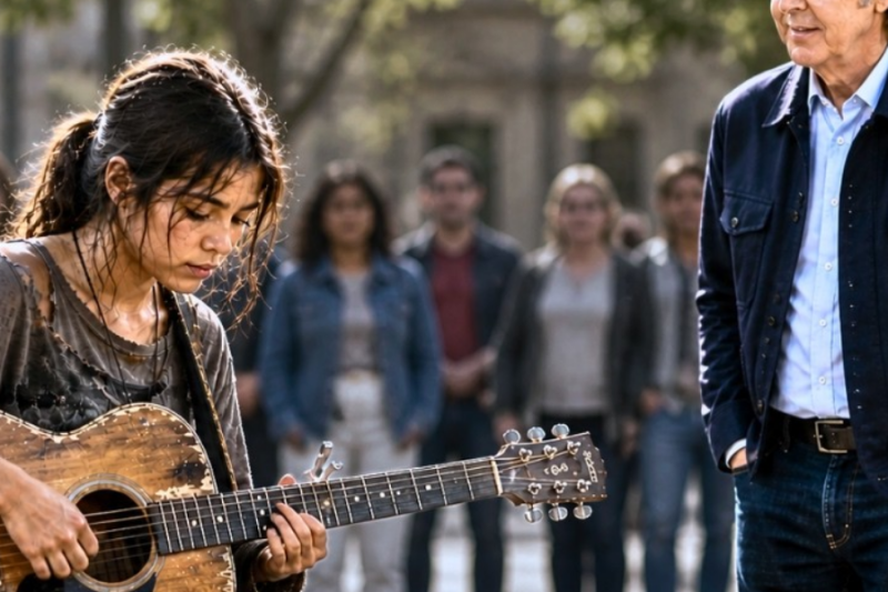 Poor Teen Girl Played The Beatles’ Most Famous Song on Broken Guitar — Paul McCartney Froze!